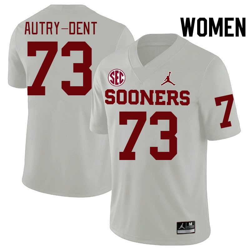 Women #73 Isaiah Autry-Dent Oklahoma Sooners 2024 SEC Conference College Football Jerseys-White